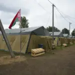 Будівництво залізничної інфраструктури та військового об'єкта поблизу села Якимівка у Гомельській області Білорусі