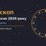 Зоряне небо над міською вечірньою панорамою як символ гороскопу на 14 вересня 2026 року