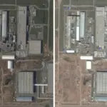 Супутникові знімки території біля заводу «Алабуга-Волокно» в Татарстані з підготовчими роботами під нове будівництво