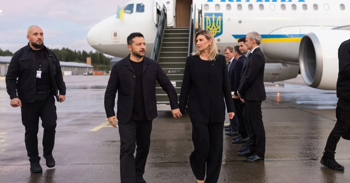 Володимир Зеленський, Йонас Гара Стьоре та Торгердур Катрін Гуннарсдоттір у Осло 9 вересня 2026 року
