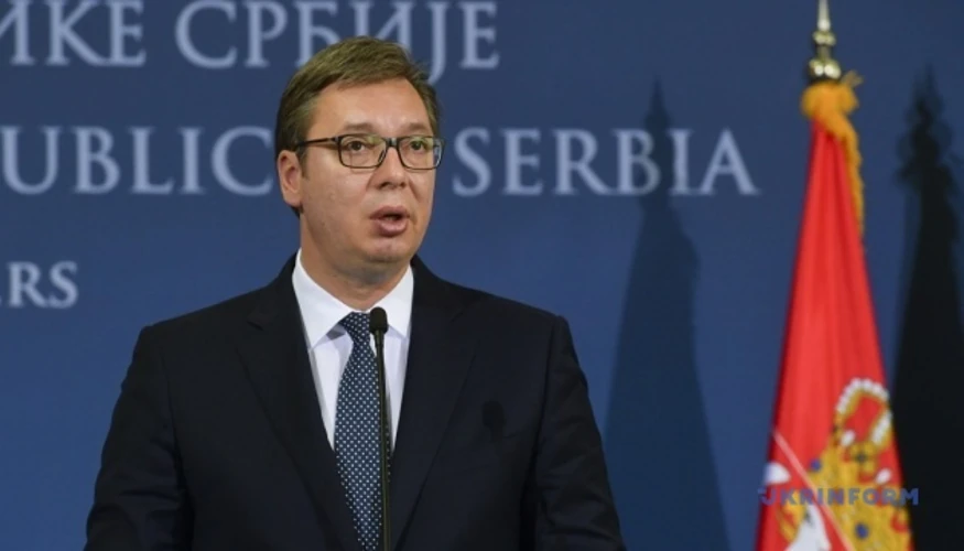 Президент Сербії Александар Вучич під час телевізійного звернення