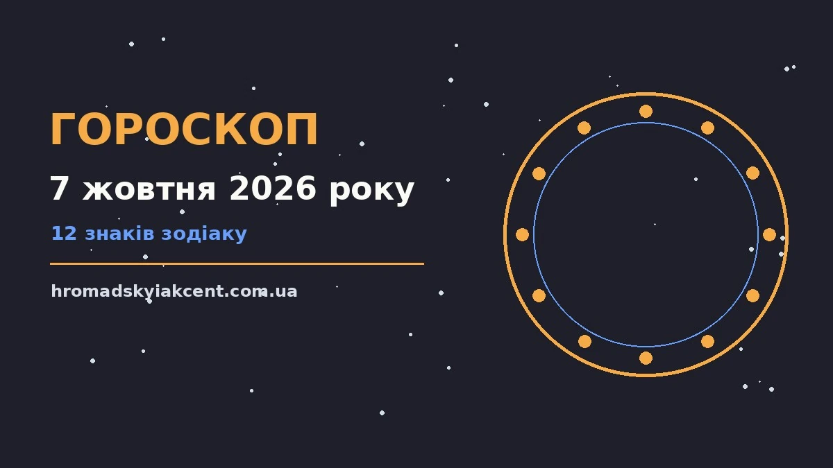 Гороскоп на 7 жовтня 2026 року: перспективи для 12 знаків про події, зустрічі та вибір